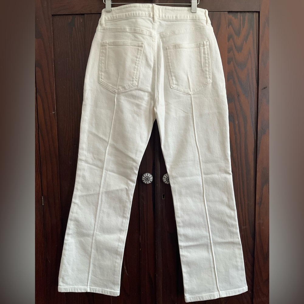 10 Crosby Derek Lam Perse Pin Tuck Pleat Cropped Denim Pants - Picture 6 of 7